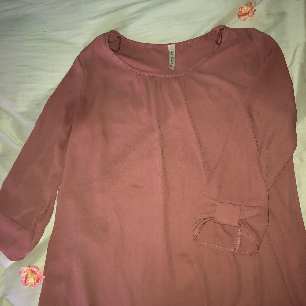 Pink sheer blouse